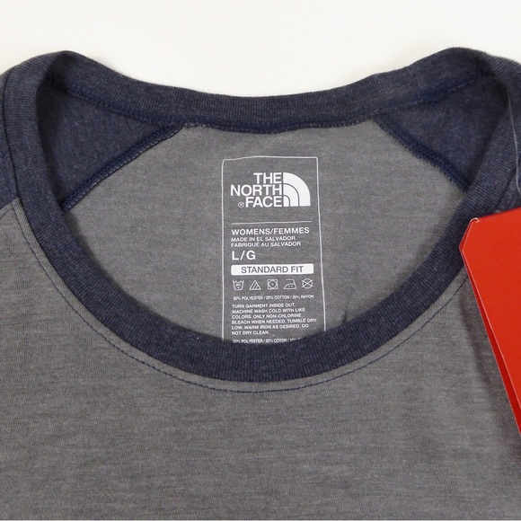 The North Face Baseball Style Tees 2 T-Shirt Set NWT Colorblock Mountain Logo - Picture 6 of 11